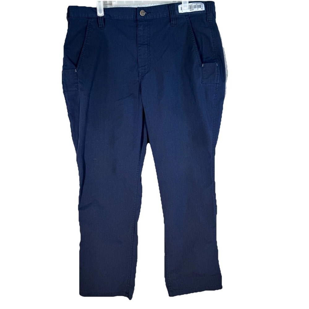 Carhartt Carpenter Pants Men's 74533-20 36x30 Navy Ripstop Relaxed Fit